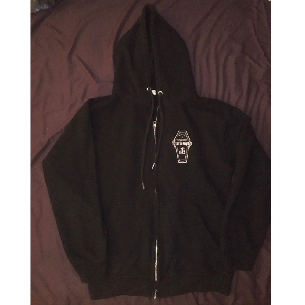 Suicidegirl Blackheart burlesque zip-up hoodie